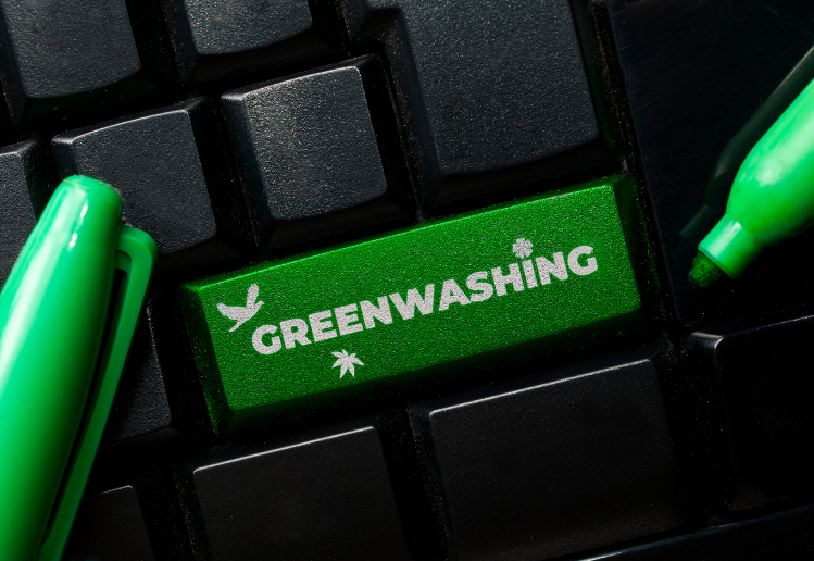 Button on keyboard that says greenwashing